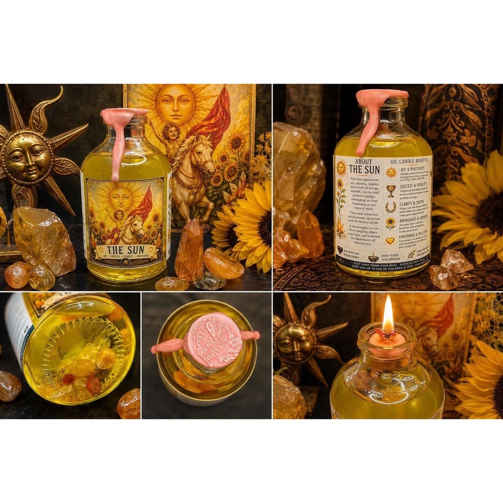 The Sun Tarot Ritual Oil Candle